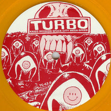 Load image into Gallery viewer, Turbokrieg "NASA Approved Ultracore" LP (Orange Transparent aka"Frank Gold") Torture Garden Picture Company (2014)