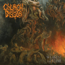 Load image into Gallery viewer, Church of Disgust ‎&quot;Weakest Is The Flesh&quot; (Neon Orange Vinyl) LP -  ‎Hells Headbangers Records (2022)
