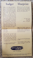 Load image into Gallery viewer, Badger / Blueprint &quot;Split&quot; EP (USED) - Abridged Records (1994)
