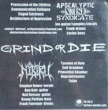 Load image into Gallery viewer, N.I.B.I.R.U. / Apocalyptic Noise Syndicate  &quot;Grind or Die&quot; FLEXI EP (Blue) - Torture Garden Picture Company (2018)
